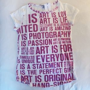 ART IS LOVE TSHIRT BRAND NEW